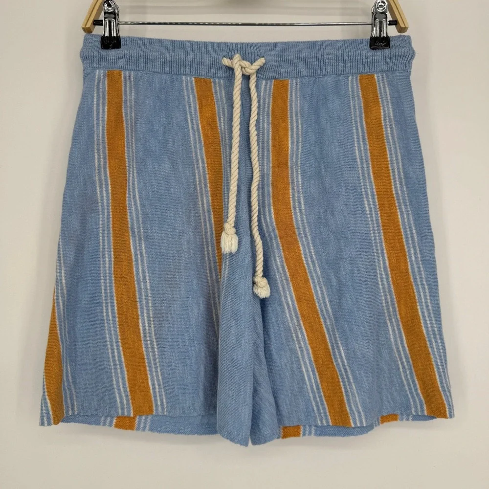 Free People Free-est Knit Striped Short XS Blue Orange Coastal Beach Boho Summer